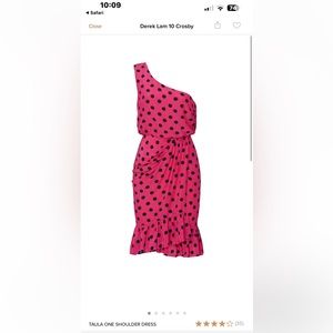 Derek Lam 10 Crosby Taula one shoulder dress size 6